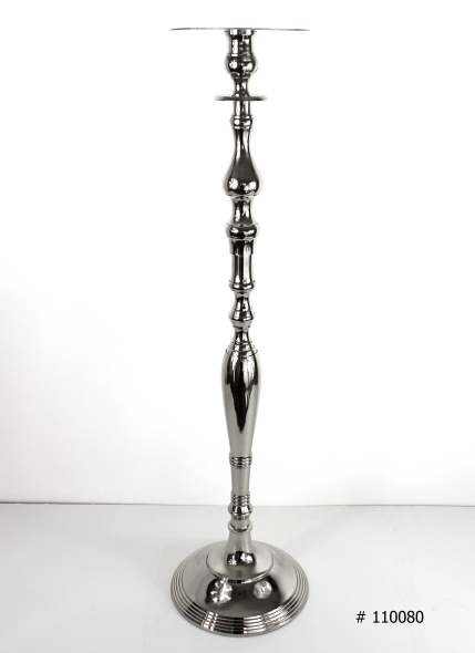 Silver stand 35 inch tall with plate # 110080