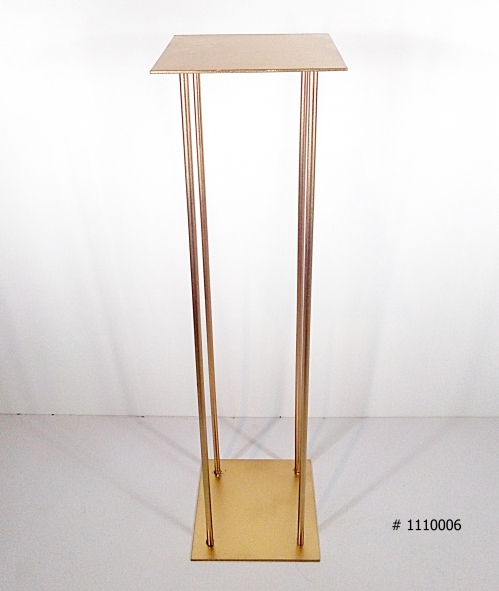 Harlow stand 8x8x30 inch tall gold # 1110006
