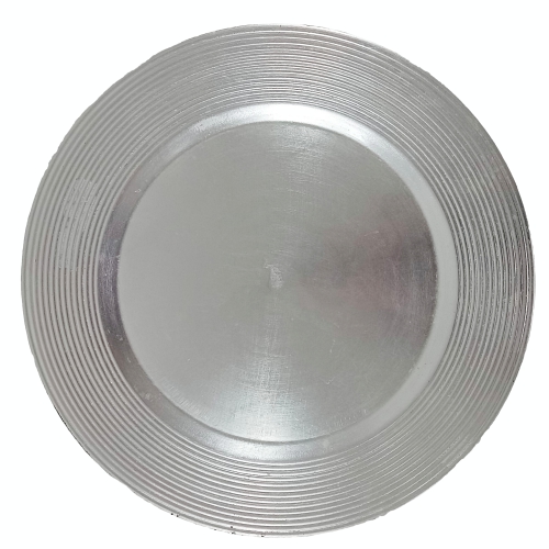 Silver Charger Plate Plexi 13 inch round #111013